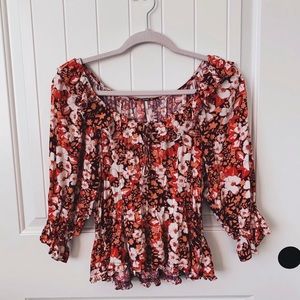 Free People corset flower top